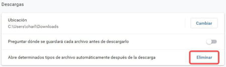 Evitar que Chrome abra descargas