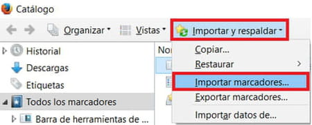 Exportar marcadores de Chrome