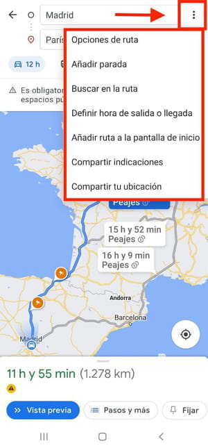 agregar filtros google maps