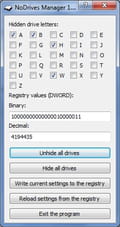 Descargar NoDrives Manager (Anonimato/confidencial)