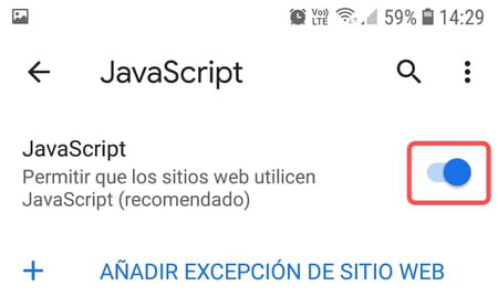 JavaScript en Chrome