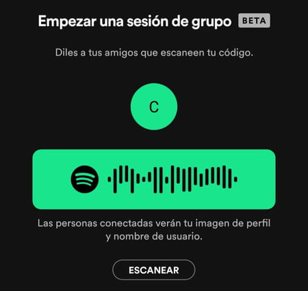 Sesión grupal Spotify