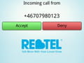 Descargar Rebtel para BlackBerry (Telefonía/Voz sobre IP)