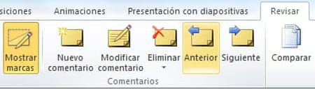 ¿Cómo desplazarse entre los comentarios de revisión en PowerPoint?