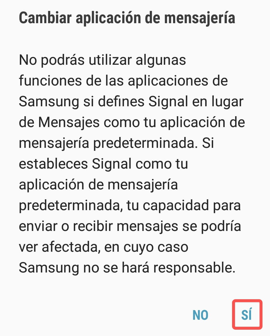 Cómo activar Signal para enviar y recibir SMS CCM