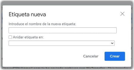 Crear etiquetas en Gmail