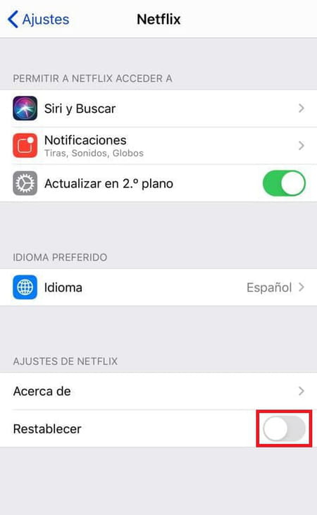 solucionar errores de Netflix en iPhone