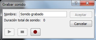 Resultado de imagen para grabar sonido en powerpoint