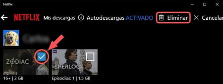 Netflix eliminar descargar