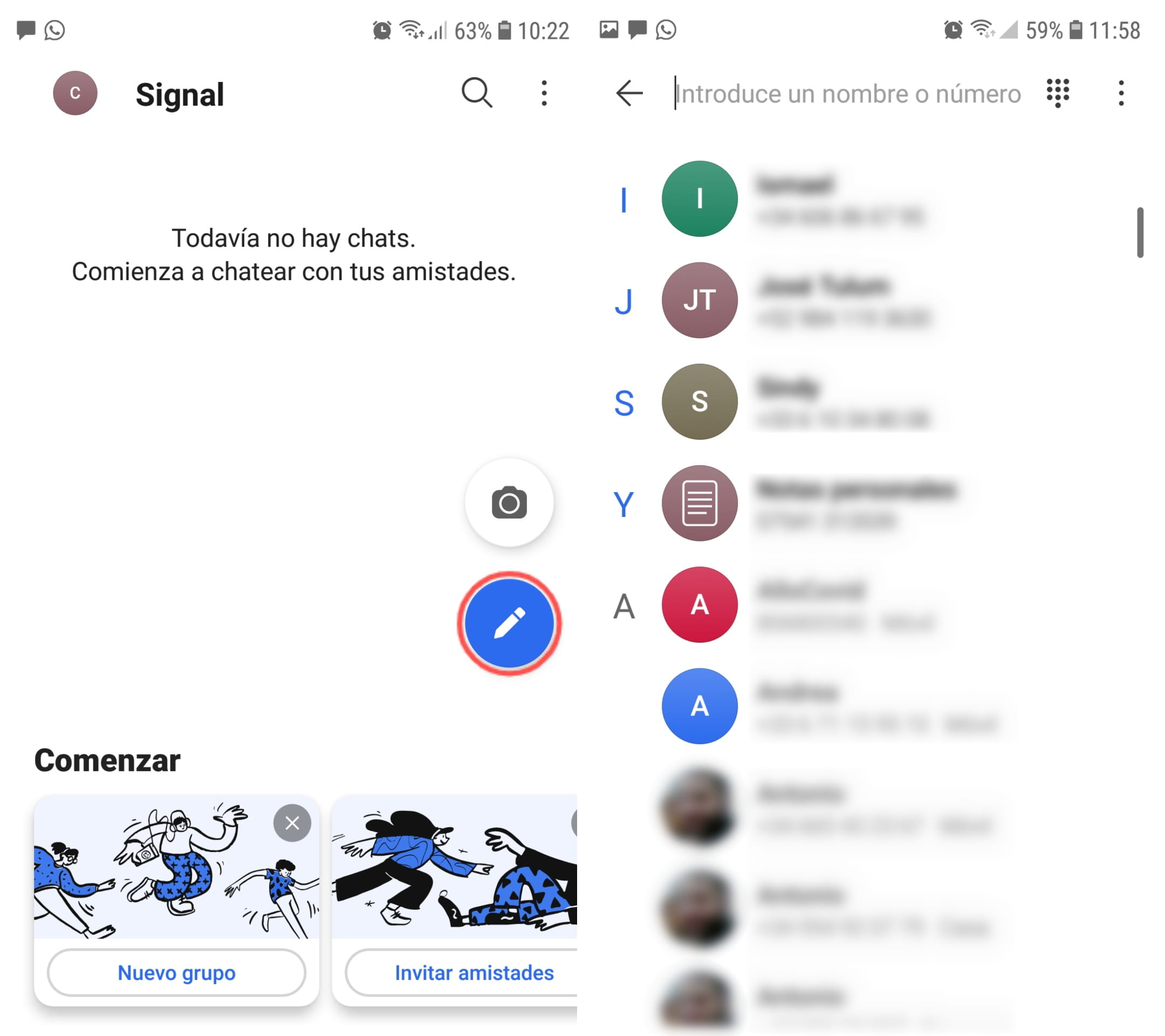 Cómo activar Signal para enviar y recibir SMS CCM