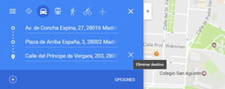 rutas multidestinos google maps