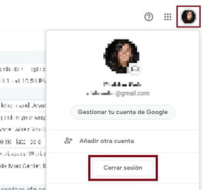 Cerrar sesión de Gmail en PC o Mac