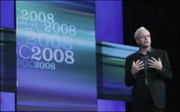 Un responsable de Microsoft, Ray Ozzie, presenta la plataforma Azure de programas en internet. Un responsable de Microsoft, Ray Ozzie, presenta la plataforma Azure de programas en internet.