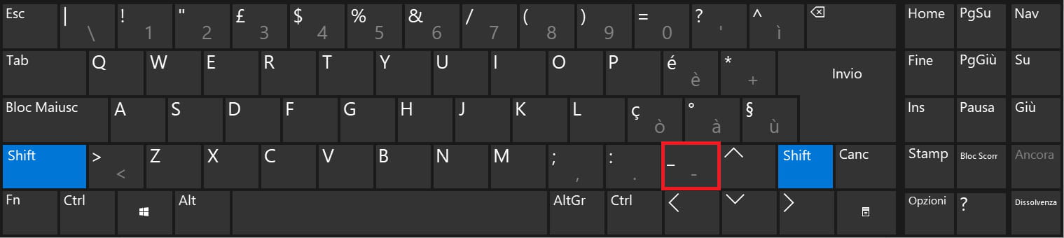 Como Poner Guion Bajo En Teclado