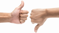 Votos negativos y positivos en Facebook