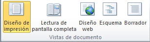 Word - Visualización del documento - Vista Diseño de impresión - CCM