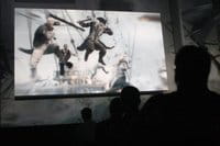 Una proyección con una demostración del videojuego \'Assassin\'s Creed 3\' de Sony en el E3. Una proyección con una demostración del videojuego \'Assassin\'s Creed 3\' de Sony en el E3.