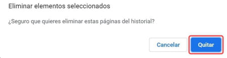 Borrar el historial de Chrome