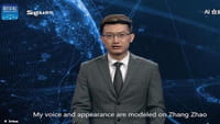 El presentador de noticias virtual
