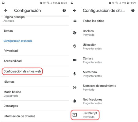 JavaScript en Chrome