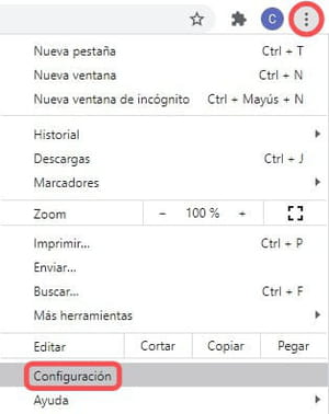 Cambiar página de inicio Chrome