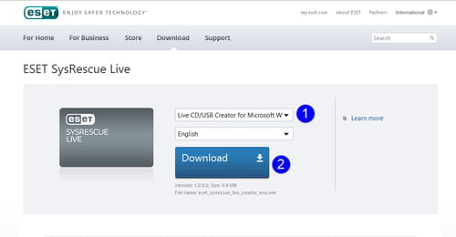 eset live cd/usb creator