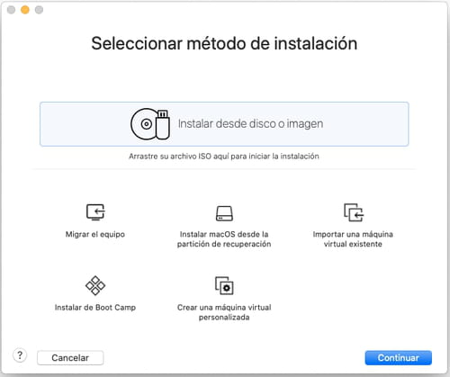 vmware player crear maquina virtual osx