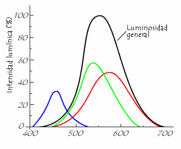 representación de la percepción luminosa