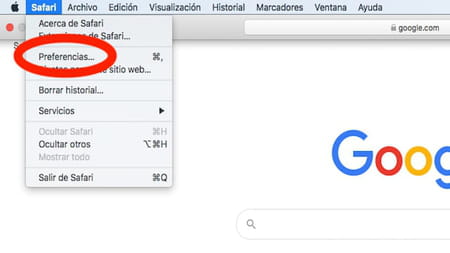 poner google pagina inicio safari