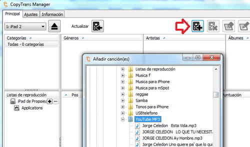 CopyTrans Manager: Añadir música y vídeos al iPad / iPhone 