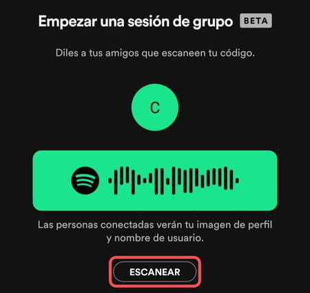 Sesión grupal Spotify